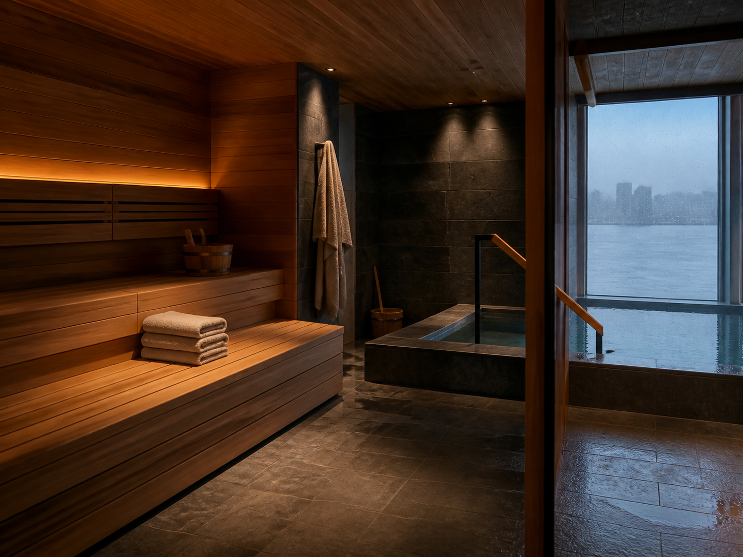 Cedar sauna at Global Biz Explosion